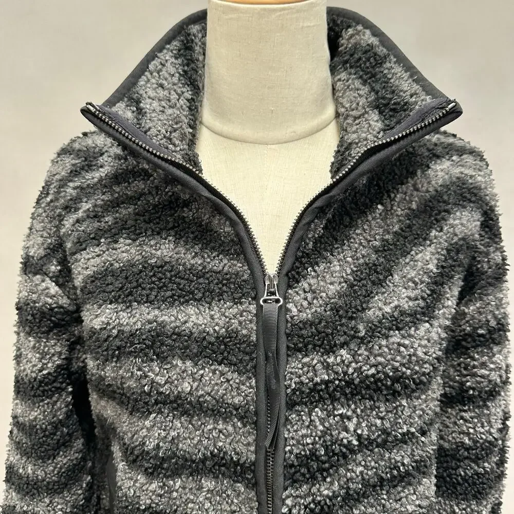 Varley‎ Whitfield Faux Fur Jacket in Gravity Zebra